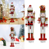 Maxbell Nutcracker King Statue Crafts Wood for Living Room Home Decoration Fireplace