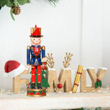 Maxbell Christmas Nutcracker Figures Wooden Nutcracker for Tables Shelves Kids Gifts Style B