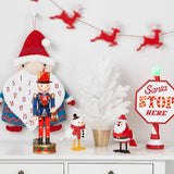 Maxbell Christmas Nutcracker Figures Wooden Nutcracker for Tables Shelves Kids Gifts Style B