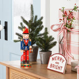 Maxbell Christmas Nutcracker Figures Wooden Nutcracker for Tables Shelves Kids Gifts Style B