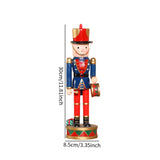 Maxbell Christmas Nutcracker Figures Wooden Nutcracker for Tables Shelves Kids Gifts Style B