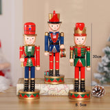 Maxbell Christmas Nutcracker Figures Wooden Nutcracker for Tables Shelves Kids Gifts Style B