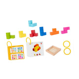 Maxbell 3D Cube Puzzle Preschool Learning Toy Wooden Block Puzzle Children Kid Adults