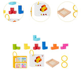 Maxbell 3D Cube Puzzle Preschool Learning Toy Wooden Block Puzzle Children Kid Adults