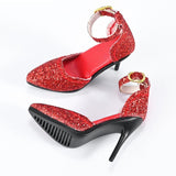 Maxbell 1/6 Figure High Heeled Sandals Doll High Heels Model for 12 inch Figure Body Red