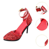 Maxbell 1/6 Figure High Heeled Sandals Doll High Heels Model for 12 inch Figure Body Red