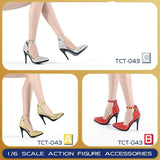 Maxbell 1/6 Figure High Heeled Sandals Doll High Heels Model for 12 inch Figure Body Red