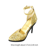 Maxbell 1/6 Figure High Heeled Sandals Doll High Heels Model for 12 inch Figure Body Gold