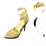 Maxbell 1/6 Figure High Heeled Sandals Doll High Heels Model for 12 inch Figure Body Gold