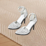 Maxbell 1/6 Figure High Heeled Sandals Doll High Heels Model for 12 inch Figure Body Silver