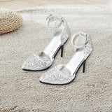 Maxbell 1/6 Figure High Heeled Sandals Doll High Heels Model for 12 inch Figure Body Silver
