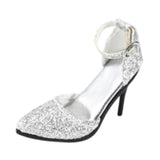 Maxbell 1/6 Figure High Heeled Sandals Doll High Heels Model for 12 inch Figure Body Silver