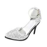 Maxbell 1/6 Figure High Heeled Sandals Doll High Heels Model for 12 inch Figure Body Silver