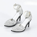 Maxbell 1/6 Figure High Heeled Sandals Doll High Heels Model for 12 inch Figure Body Silver