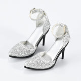 Maxbell 1/6 Figure High Heeled Sandals Doll High Heels Model for 12 inch Figure Body Silver