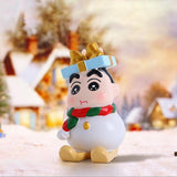 Maxbell 6x Cute Action Figure Christmas Gift Miniature Dolls for Boys Girls Children Christmas Night