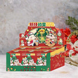 Maxbell 6x Cute Action Figure Christmas Gift Miniature Dolls for Boys Girls Children Christmas Night