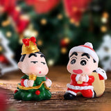 Maxbell 6x Cute Action Figure Christmas Gift Miniature Dolls for Boys Girls Children Christmas Night