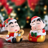 Maxbell 6x Cute Action Figure Christmas Gift Miniature Dolls for Boys Girls Children Christmas Night
