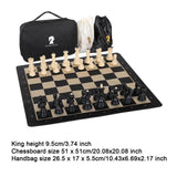 Maxbell Portable International Chess Set Family Game Storage Bag for Friend Children