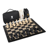 Maxbell Portable International Chess Set Family Game Storage Bag for Friend Children