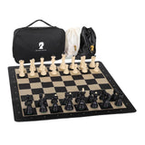 Maxbell Portable International Chess Set Family Game Storage Bag for Friend Children