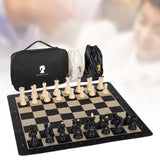 Maxbell Portable International Chess Set Family Game Storage Bag for Friend Children