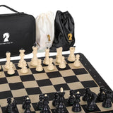 Maxbell Portable International Chess Set Family Game Storage Bag for Friend Children