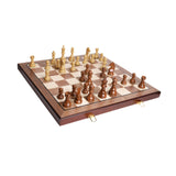 Maxbell Wooden Chess Set Retro Tournament Chess Board Games for Travel Backyard