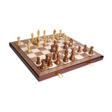 Maxbell Wooden Chess Set Retro Tournament Chess Board Games for Travel Backyard