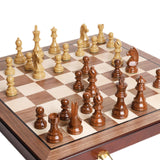 Maxbell Wooden Chess Set Retro Tournament Chess Board Games for Travel Backyard