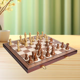 Maxbell Wooden Chess Set Retro Tournament Chess Board Games for Travel Backyard