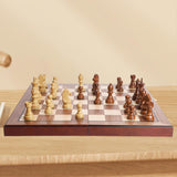 Maxbell Wooden Chess Set Retro Tournament Chess Board Games for Travel Backyard