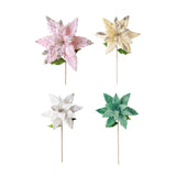 Maxbell Artificial Christmas Flower Craft Holiday Decoration for Home Porch Festival pink