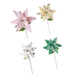 Maxbell Artificial Christmas Flower Craft Holiday Decoration for Home Porch Festival pink