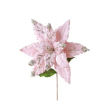 Maxbell Artificial Christmas Flower Craft Holiday Decoration for Home Porch Festival pink
