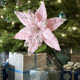 Maxbell Artificial Christmas Flower Craft Holiday Decoration for Home Porch Festival pink
