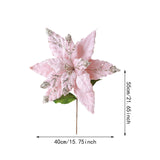 Maxbell Artificial Christmas Flower Craft Holiday Decoration for Home Porch Festival pink