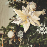 Maxbell Artificial Christmas Flower Craft Holiday Decoration for Home Porch Festival yellow