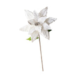 Maxbell Artificial Christmas Flower Craft Holiday Decoration for Home Porch Festival white