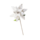 Maxbell Artificial Christmas Flower Craft Holiday Decoration for Home Porch Festival white