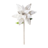 Maxbell Artificial Christmas Flower Craft Holiday Decoration for Home Porch Festival white