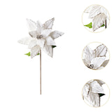 Maxbell Artificial Christmas Flower Craft Holiday Decoration for Home Porch Festival white