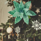 Maxbell Artificial Christmas Flower Craft Holiday Decoration for Home Porch Festival green