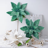 Maxbell Artificial Christmas Flower Craft Holiday Decoration for Home Porch Festival green