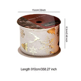 Maxbell Christmas Ribbon Decorative Ribbon for Handmade Crafts Gift Wrapping Bouquet Beige A