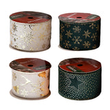 Maxbell Christmas Ribbon Decorative Ribbon for Handmade Crafts Gift Wrapping Bouquet Beige A