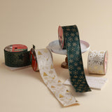 Maxbell Christmas Ribbon Decorative Ribbon for Handmade Crafts Gift Wrapping Bouquet Beige B