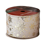 Maxbell Christmas Ribbon Decorative Ribbon for Handmade Crafts Gift Wrapping Bouquet Beige B