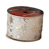 Maxbell Christmas Ribbon Decorative Ribbon for Handmade Crafts Gift Wrapping Bouquet Beige B